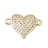 Brass Micro Pave Clear Cubic Zirconia Connector Charms CU-CBA3C32-17G-1