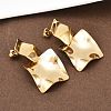 304 Stainless Steel Square Dangle Stud Earrings EJEW-K268-79A-G-3