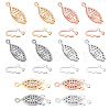 40 Sets 4 Colors 304 Stainless Steel Box Clasps STAS-UN0022-83-1