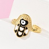 304 Stainless Steel Adjustable Cuff Rings RJEW-Q015-01G-D-4