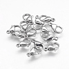 Tarnish Resistant 304 Stainless Steel Lobster Claw Clasps Hand Polished STAS-F125-12x7mm-P-1