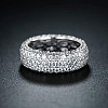 Brass Micro Pave Clear Cubic Zirconia Finger Rings FS-WG796B2-01-1