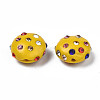 Polymer Clay Rhinestone Beads RB-S056-27G-3