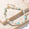 Natural Amazonite Beaded Bracelets X-BJEW-JB05265-03-7