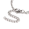Non-Tarnish 304 Stainless Steel Cable Chain Bracelet for Men Women BJEW-E031-01P-08-3