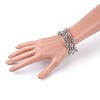 Electroplate Glass Wrap Bracelets BJEW-JB04018-01-3