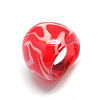 Handmade Lampwork Wide Band Finger Rings RJEW-T002-01-B-6