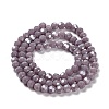Electroplate Opaque Glass Beads Strands X-EGLA-A035-P4mm-A11-2