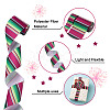 2Rolls 2 Styles Stripe Pattern Printed Polyester Grosgrain Ribbon OCOR-TA0001-37M-11