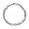 304 Stainless Steel Cable Chain Bracelets for Women Men BJEW-F529-04P-4
