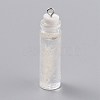 Transparent Glass Bottle Pendant Decorations EGLA-B002-01D-1