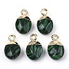 Synthetic Malachite Charms G-N326-58E-2