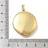 Brass Flat Round Locket Pendants KK-D431-029B-G-3