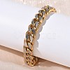 201/304 Stainless Steel Cuban Link Chains Bracelets for Unisex BJEW-F522-04G-3