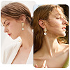 8Pcs 4 Styles Brass Stud Earring Findings EJEW-TA0008-64-5
