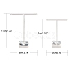 T Bar Organic Glass Earring Display Stand EDIS-G001-01-3