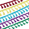 5 Rolls 5 Colors Cotton Tassel Ribbons OCOR-CA0001-13-1