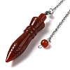 Dyed & Heated Natural Carnelian Pointed Dowsing Pendulums G-F758-F02-P-2