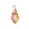 Copper Wired Glass Pendants PALLOY-JF02621-02-2