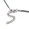 Cowhide Leather Choker Necklaces NJEW-JN03598-01-6