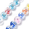 Handmade Evil Eye Lampwork Beads Strands LAMP-F035-15D-1