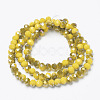 Electroplate Opaque Glass Beads Strands LS-EGLA-A034-P4mm-F11-2