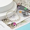 Handmade Evil Eye Lampwork Beads Stretch Bracelet BJEW-JB06864-01-2