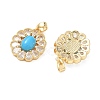 Brass Micro Pave Clear Cubic Zirconia Pendants KK-C172-22G-2