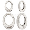 2Pcs 2 Size 925 Sterling Silver Spring Gate Rings STER-BBC0001-75-1