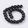 Synthetic Black Stone Beads Strands X-G-G088-8mm-2