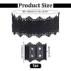 1Pc Polyester Flower Lace and PU Leather Elastic Waist Belts with Plastic Clasps for Women AJEW-HY0003-45-2