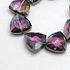 Electroplate Crystal Glass Triangle Beads X-EGLA-F068-M-3