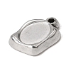 304 Stainless Steel Pendant Cabochon Settings SA-CBA9B1E-01E-P-2