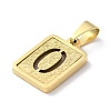 304 Stainless Steel Alphabet Pendants STAS-S152-01G-O-2