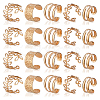 16 Bags Alloy C-Shaped Cuff Earrings for Unisex EJEW-DC0001-49G-1