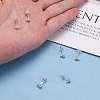 Silver Color Plated Brass Post Earring Findings X-EC593-S-5