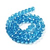 Electroplate Transparent Glass Beads Strands EGLA-A035-T10mm-A08-2