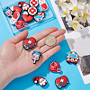 16Pcs 8 Styles Medicine Food Grade Eco-Friendly Silicone Beads SIL-CJ0001-23-4