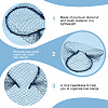 2Pcs 2 Styles Bridal Pearl Mesh Veil Cloth Hair Bands MRMJ-FG0001-16B-4