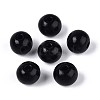 Spray Painted Round Natural Schima Wood Beads WOOD-A018-14mm-03-1