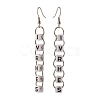 Word Ivrhes Long Brass Dangle Earrings for Women EJEW-JE04753-1