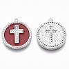 Brass Micro Pave Cubic Zirconia Pendants KK-R130-035-02P-NF-2