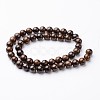 Round Natural Bronzite Bead Strands G-J346-09-8mm-2