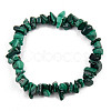 Unisex Chip Natural Malachite Beaded Stretch Bracelets BJEW-S143-34-2