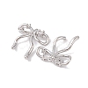 Brass Micro Pave Clear Cubic Zirconia Pendants KK-S376-17C-P-2