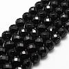 Natural Dyed & Heated Black Onyx Beads Strands G-D840-23-8mm-1
