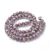 Handmade Gold Sand Lampwork Beads Strands LAMP-R141-8mm-08-3