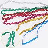 6 Yards 6 Colors Polyester Wavy Fringe Trim Ribbon OCOR-WH0080-44B-6
