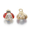 Alloy Rhinestones Enamel Pendants ENAM-T009-53B-RS-2