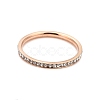 304 Stainless Steel Rhinestone Rings Set STAS-D178-02D-3